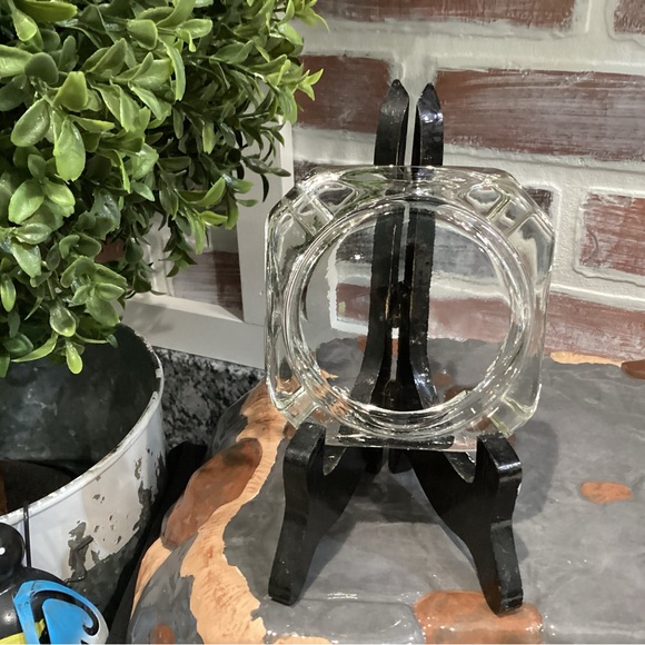 Vintage Glass Crafted Ashtray - Beautiful Very Gently Used Collectible - Nice - Picture 2 of 11
